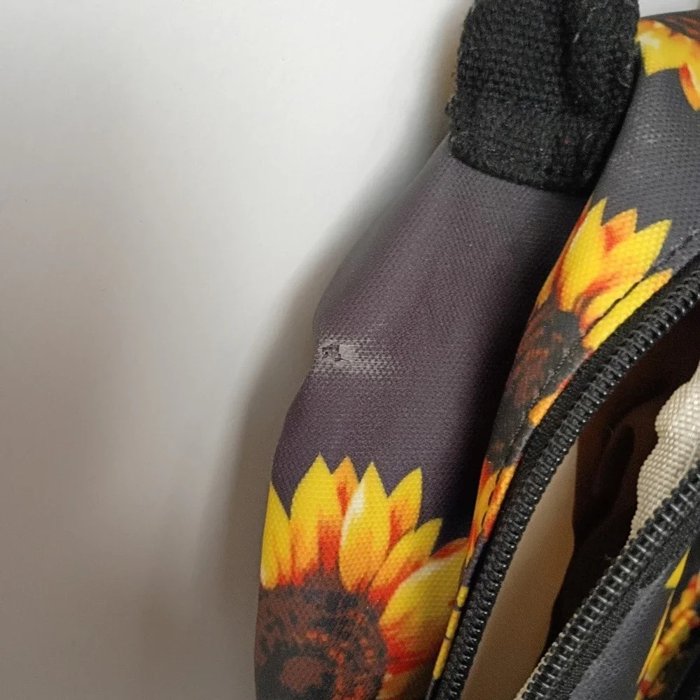 Cute Floral Sunflower Laptop Backpack for Women, Lightweight Book Bag for School